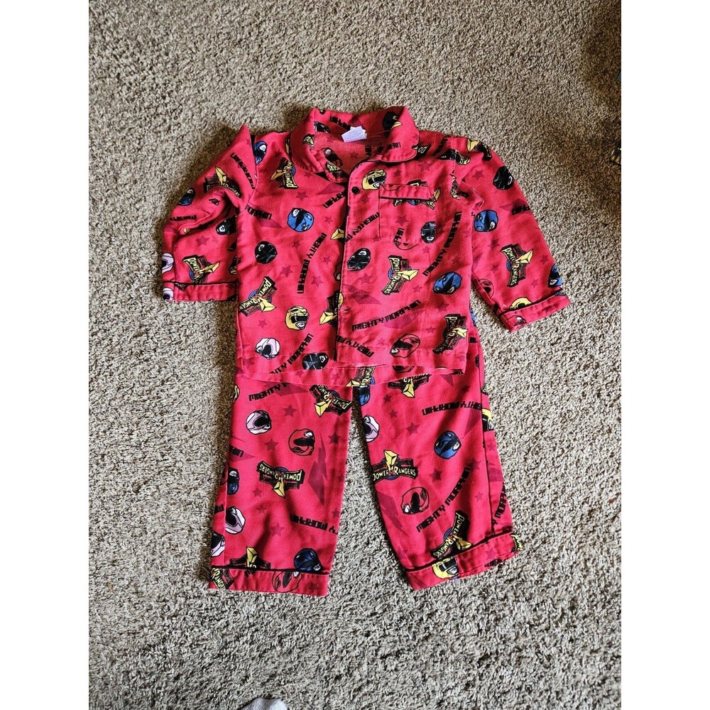 RARE VINTAGE 90s Power‎ Ranger Pajamas Size 5